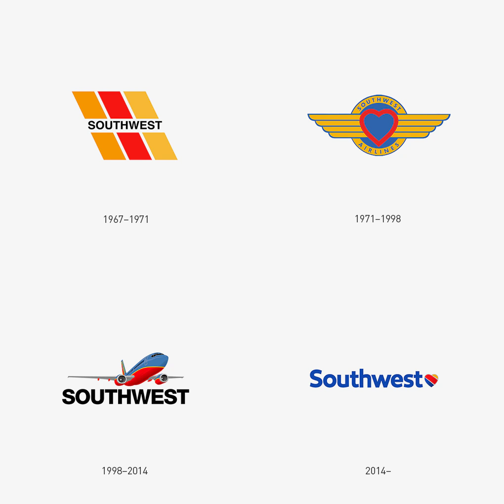 Southwest Airlines rebranding visual.