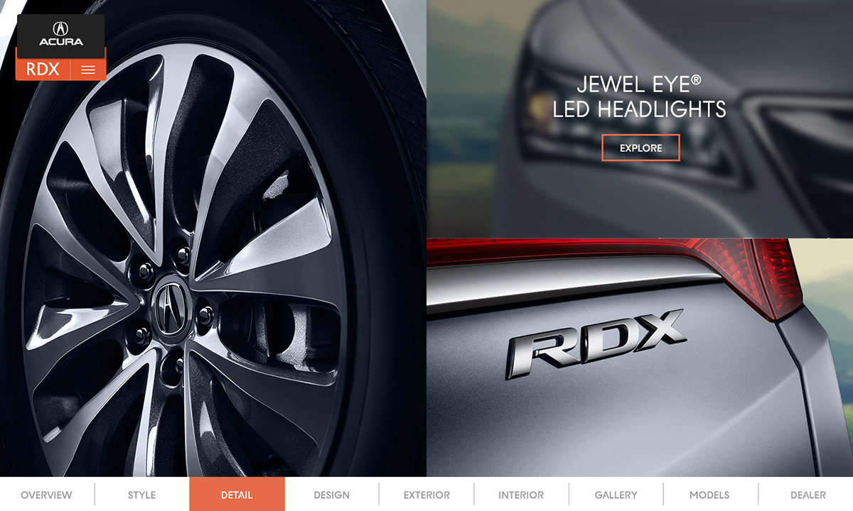 Automotive concept design hero visual for Acura.