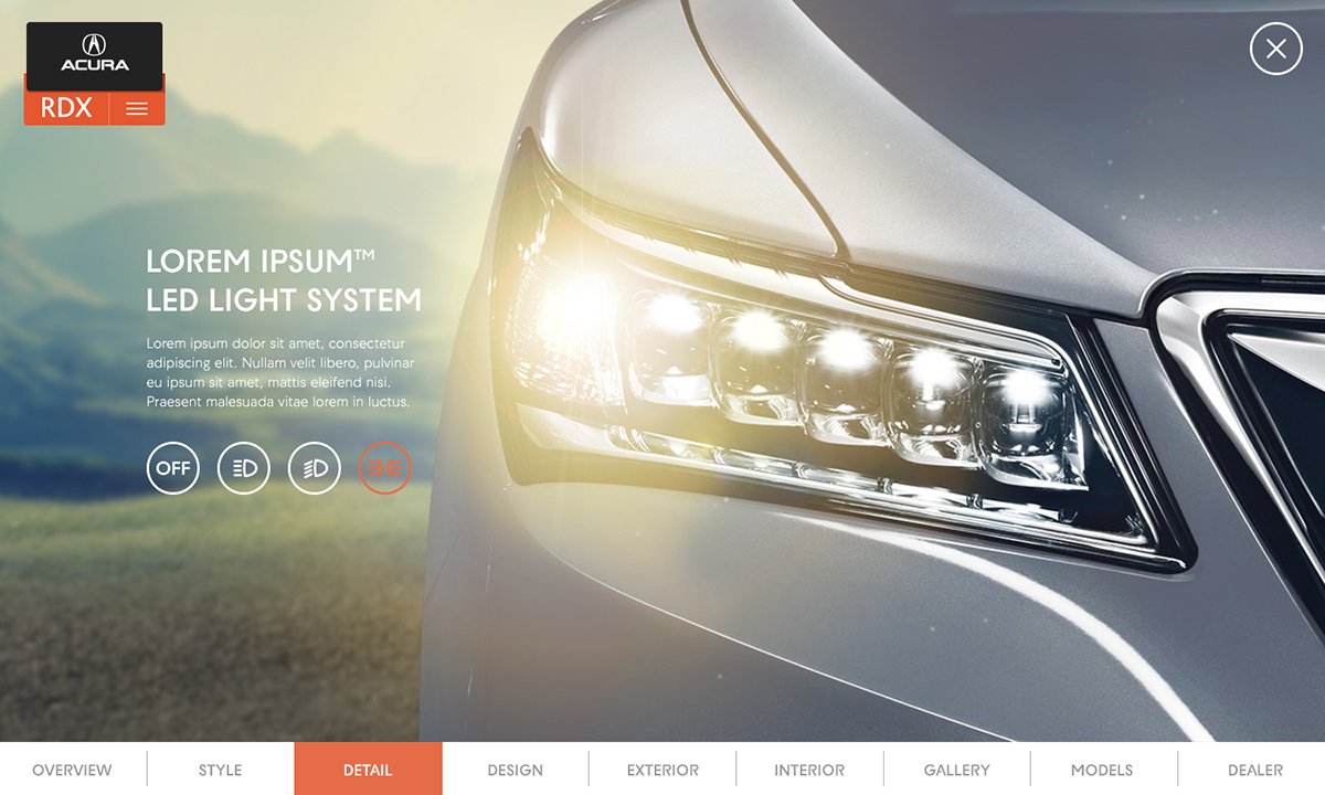 Acura RDX concept interface.