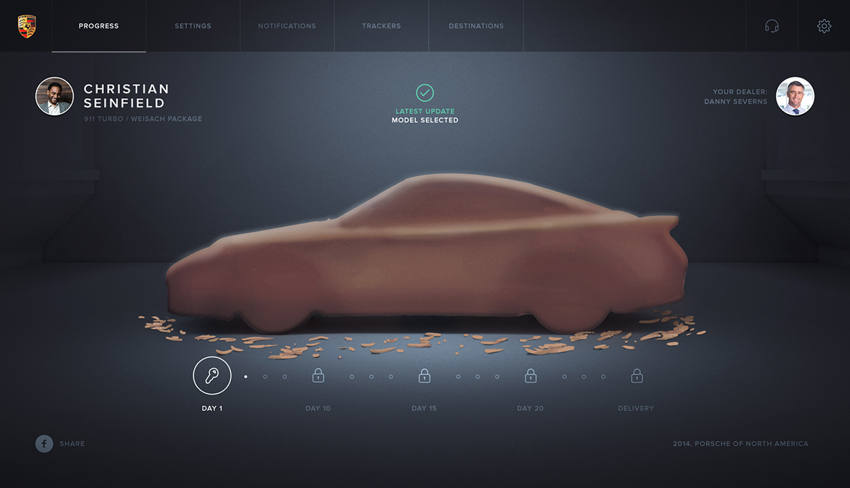 Porsche concept design screen.